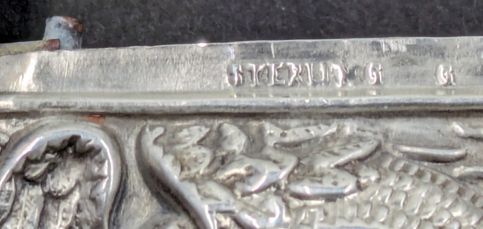 Antique Vintage Sterling Winged Cockatrice Dragon Vesta Match Safe WB3-Vesta-1