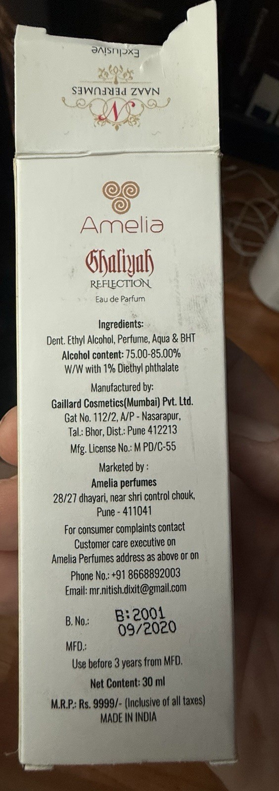 Amelia Ghaliyah Reflection EDP 30ml Open Box