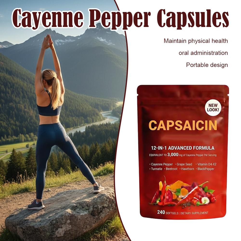 Capsaicin Power - Cayenne Pepper Softgels Supplement, Supports Leg Vein