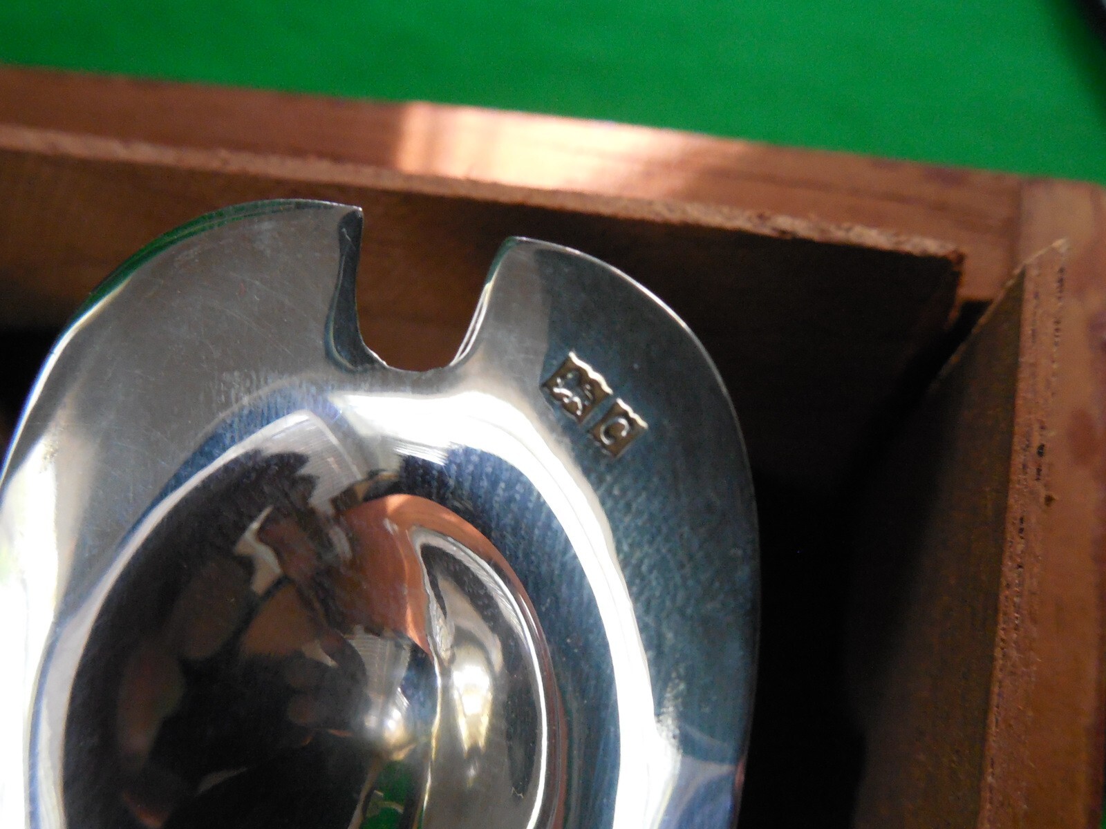 Mappin & Webb Sterling Silver Condiment Set in Cigar Box ~