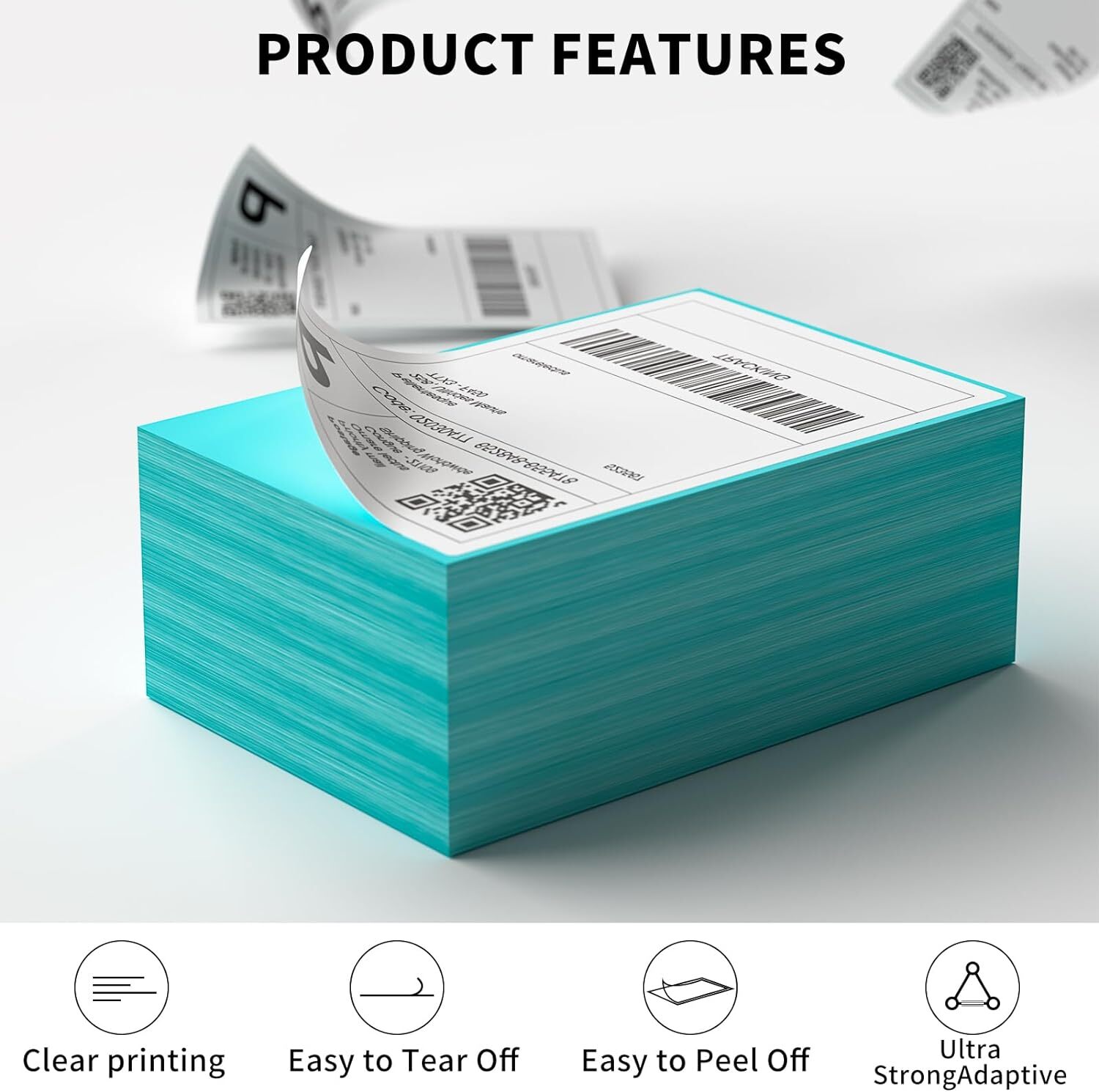 500/1000 4"x6" Fanfold Direct Thermal Shipping Labels for Zebra & Rollo Printers