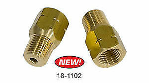 EMPI 18-1102 BRAKE LINE FITTING x2 MALE 1/8"NPT FEMALE 10MM X 1.0 BUBBLE FLARE