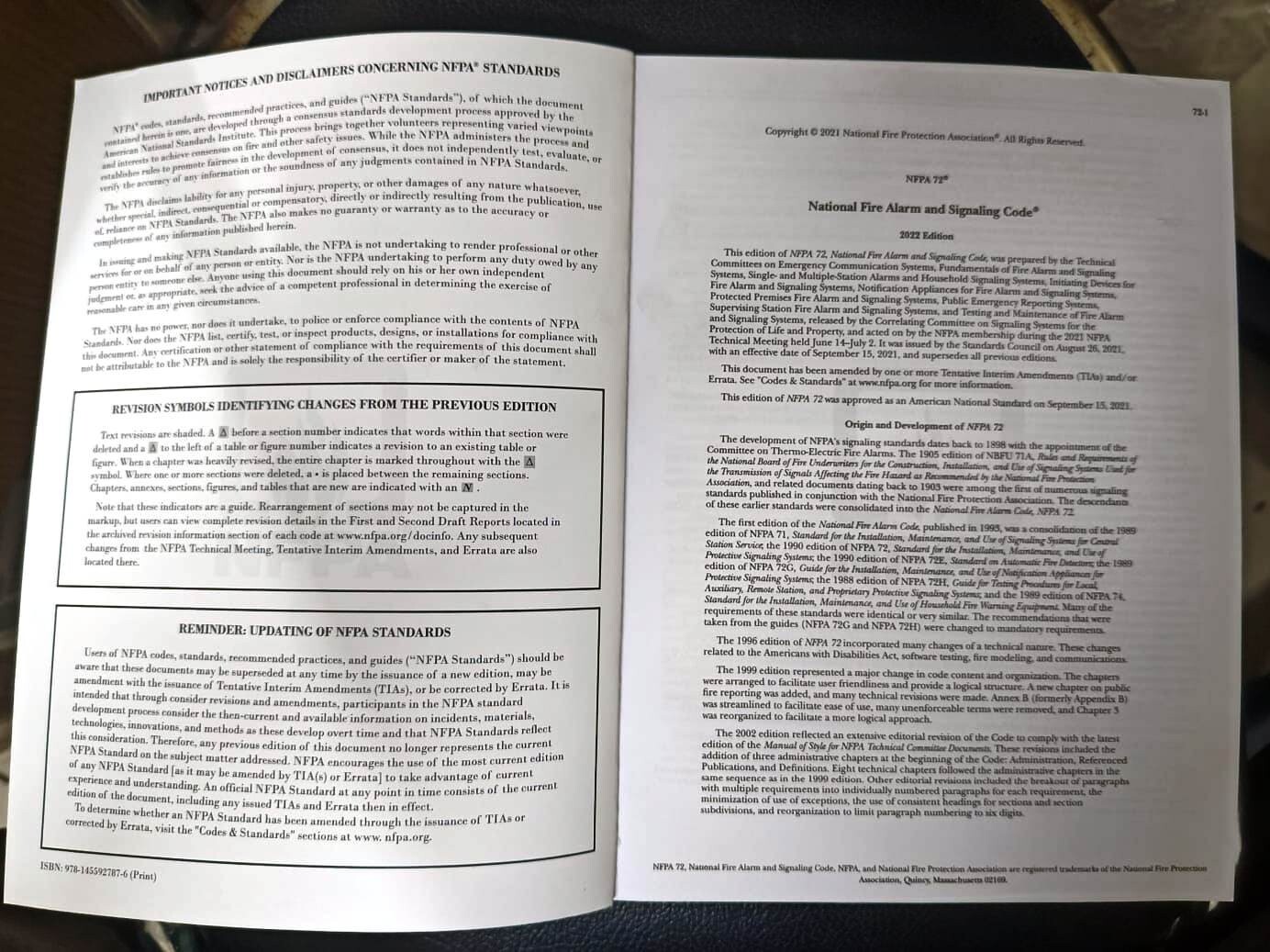 New 2022 NFPA 72 National Fire Alarm and Signaling Code Paperback Free Shipping