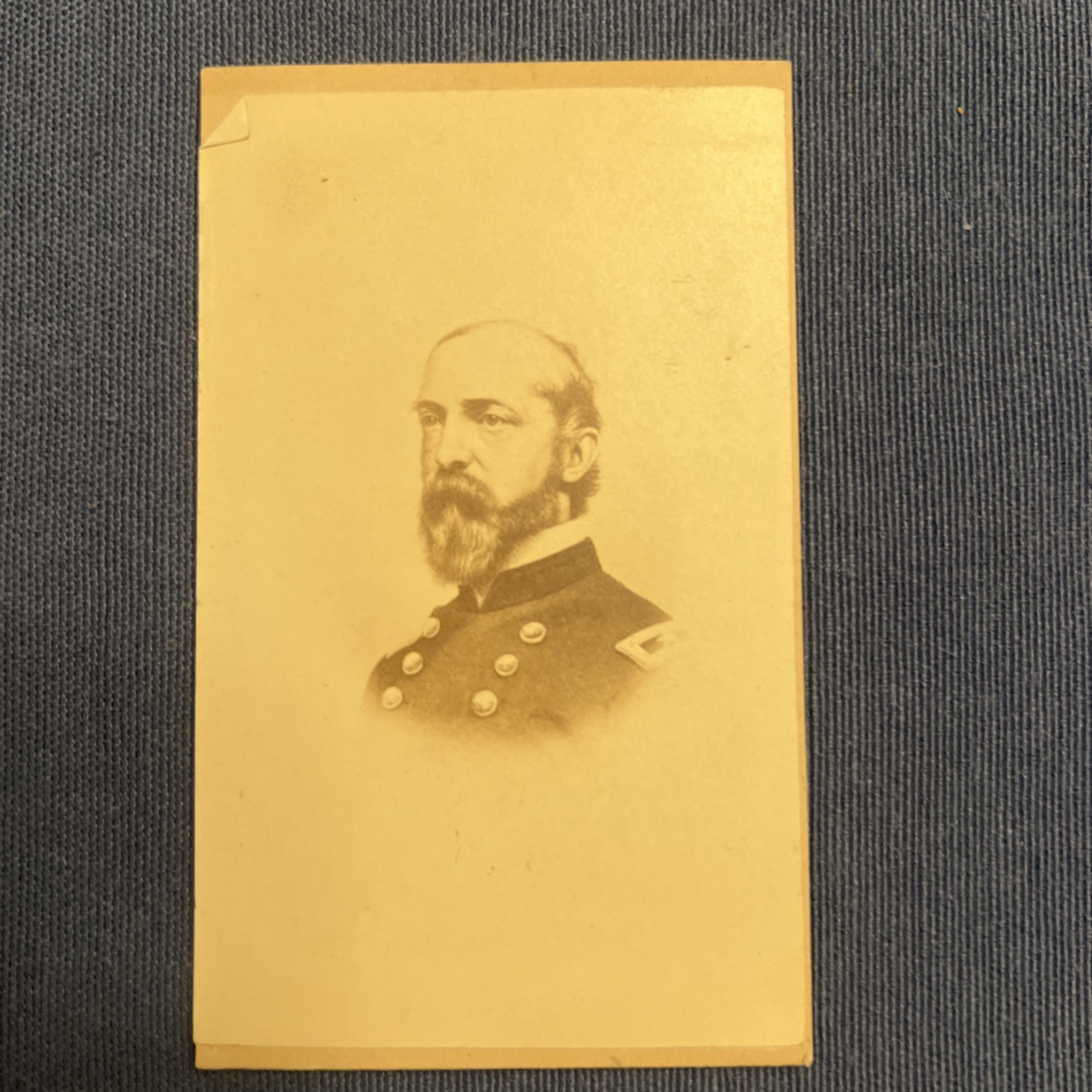 Civil War CDV Union General George Meade, Unmarked Back