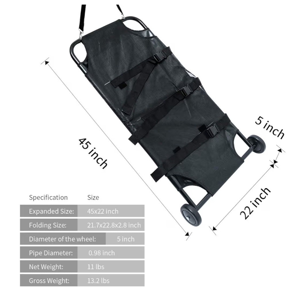 Large Dog Stretcher/Pet Transport, Gurney 45"x22" Max 250lbs