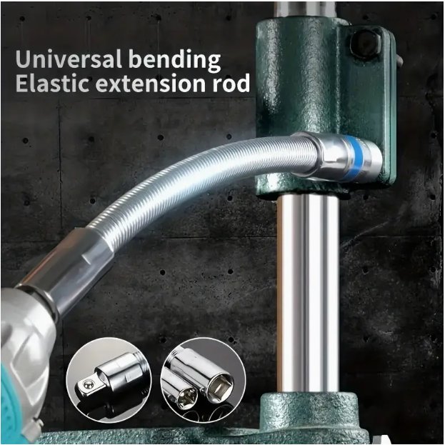 Universal Electric Wrench Socket, Flexible Shaft, Extension Rod, for Car Re
