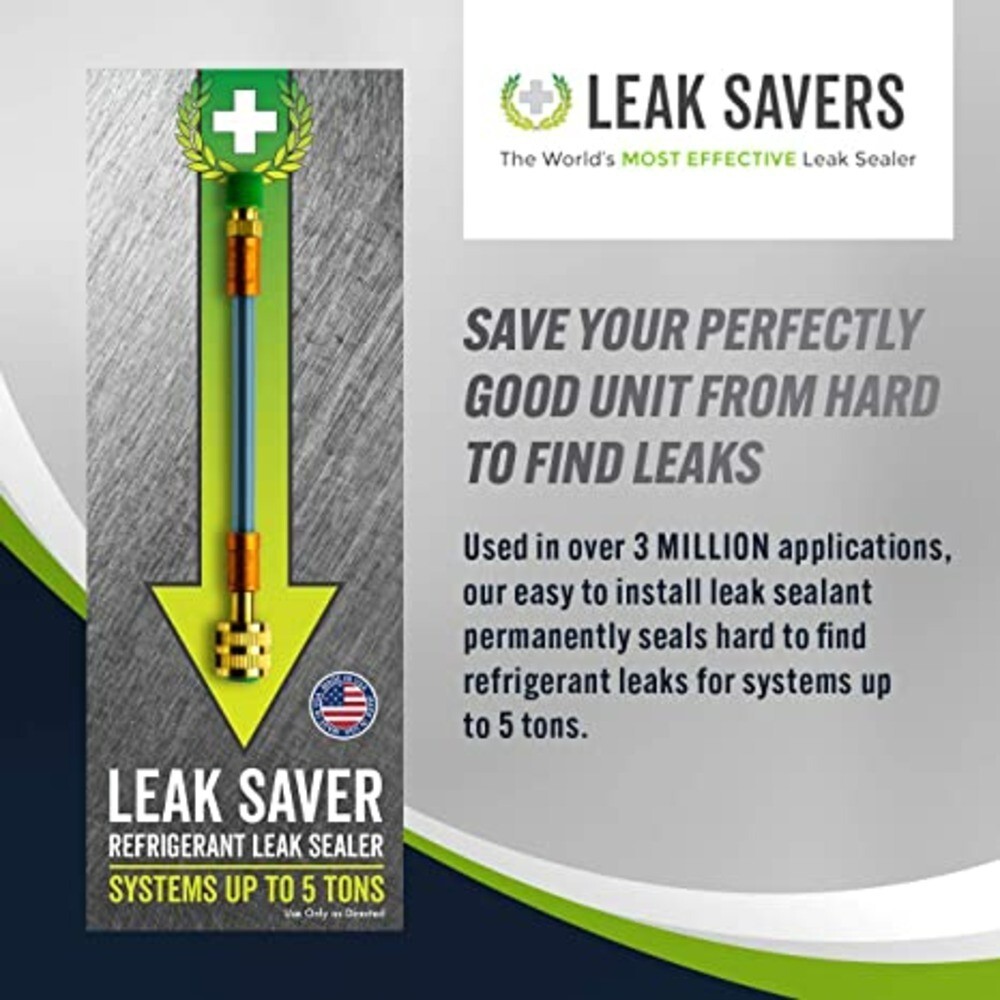 Leak Saver Direct Inject Refrigerant Leak Sealer for HVAC and Automotive Systems