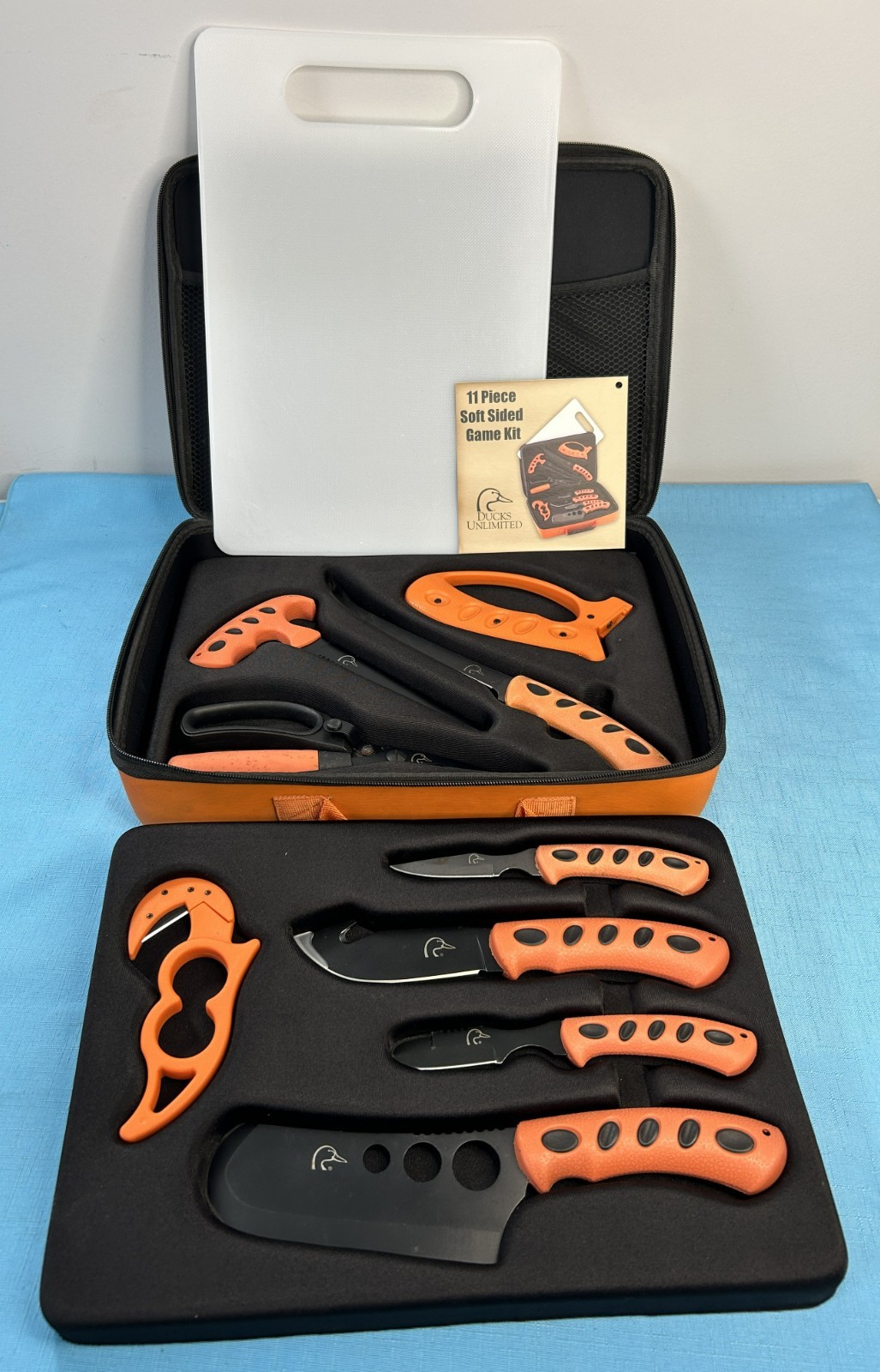 Ducks Unlimited 11 piece Field Dressing Game Kit Knife Steel Soft Sided Case