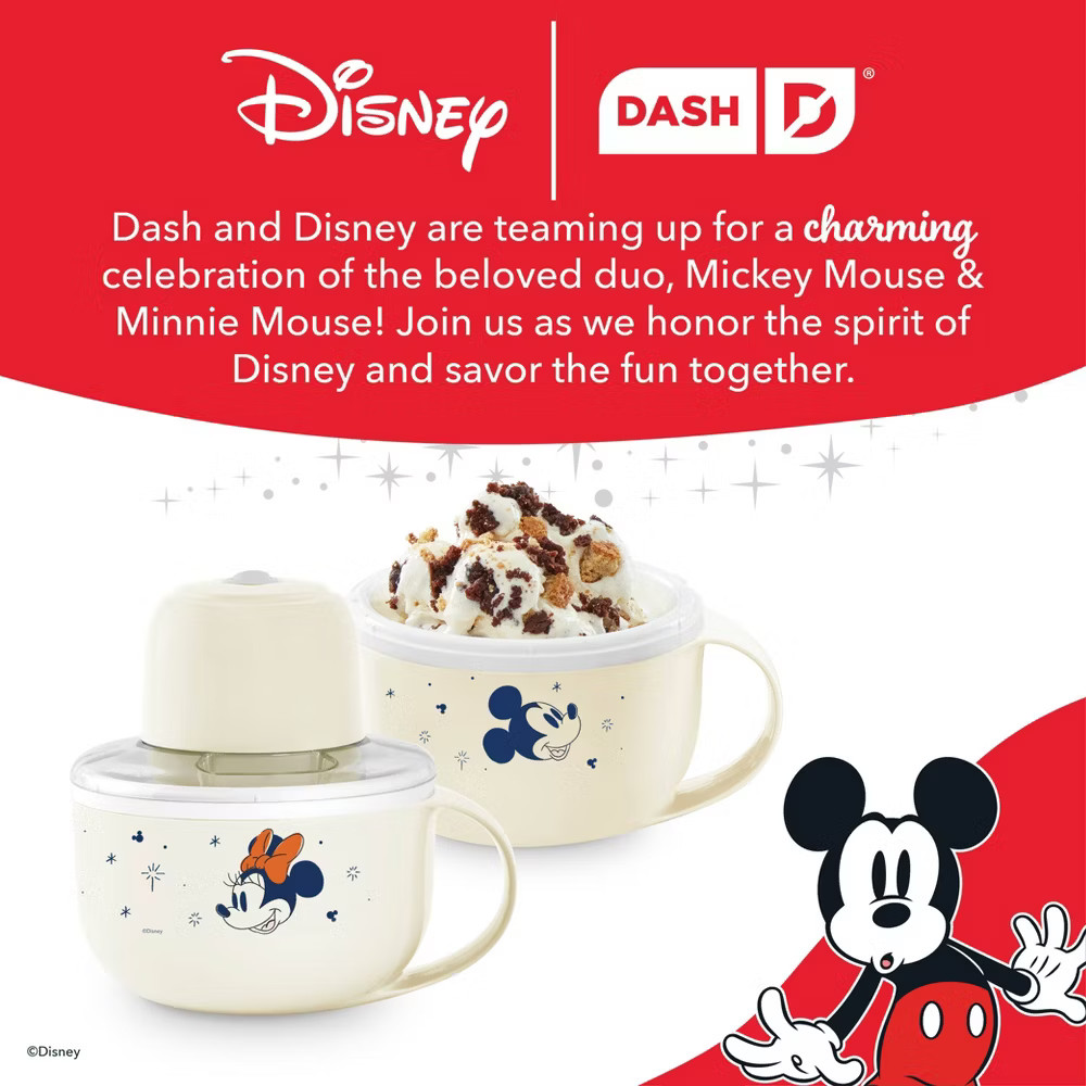 Disney x Dash Mickey & Minnie My Mug Ice Cream Maker Bundle