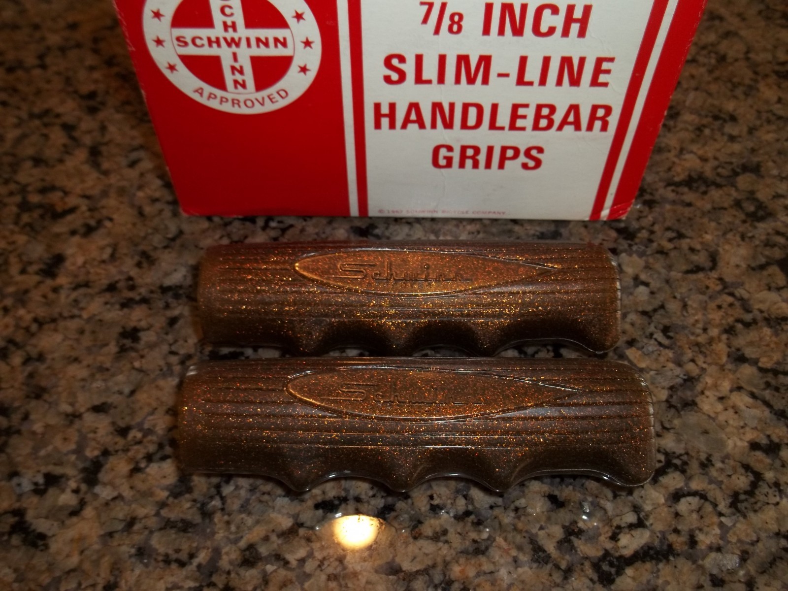 Nos Schwinn Stingray Runabout Bicycle Handlebar Grips brown originals collegiate