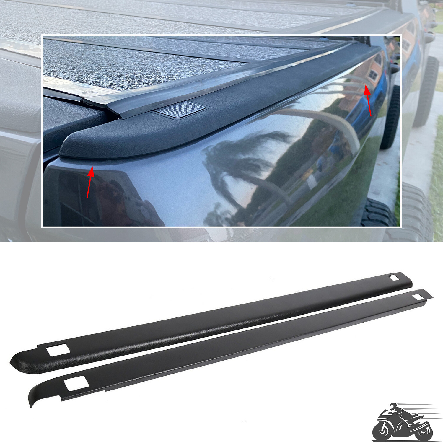 6'4" Bed Rail Cap w/Hole Top Cover Protector Fit 2002-2009 Dodge Ram 1500/2500