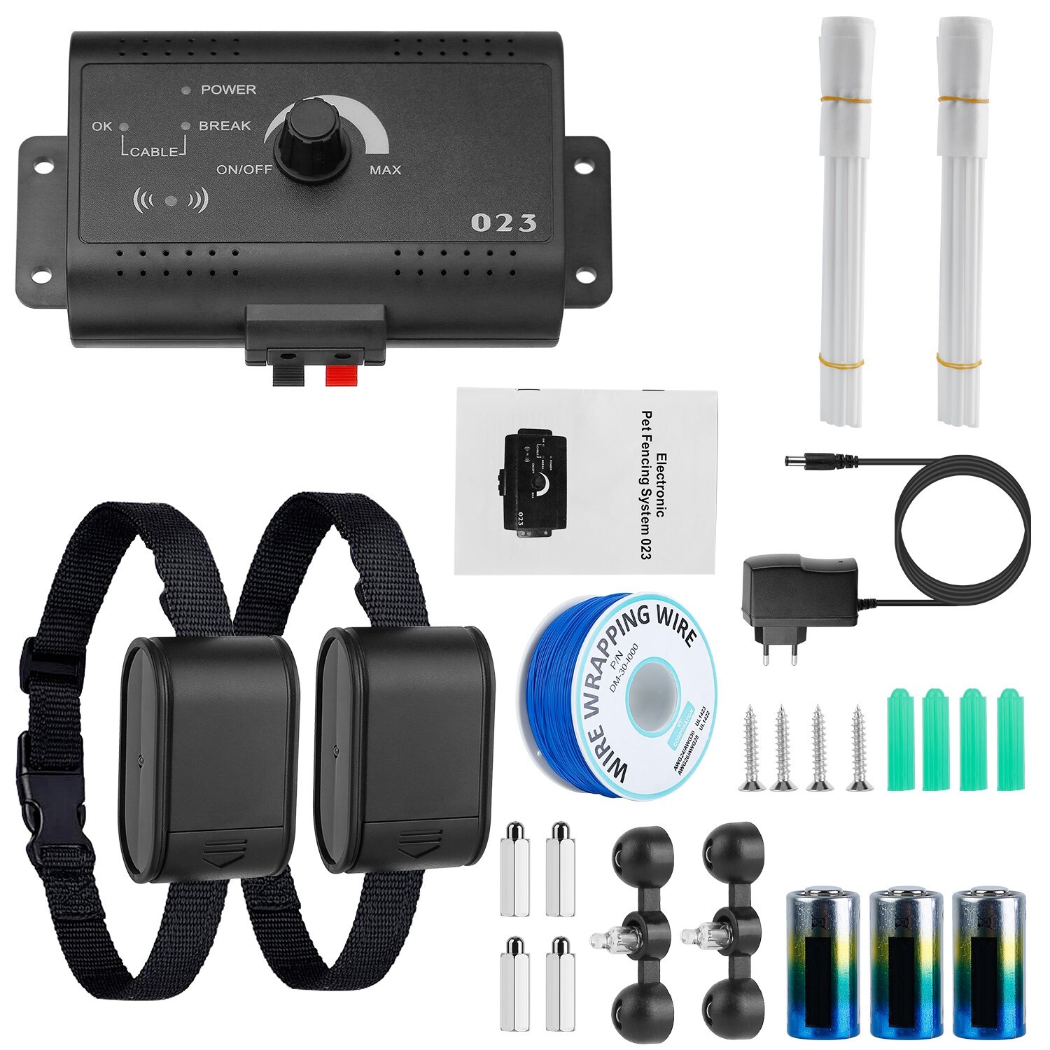 Wireless Electric Dog Fence Pet Containment System Shock Collars For 2 Dogs Safe