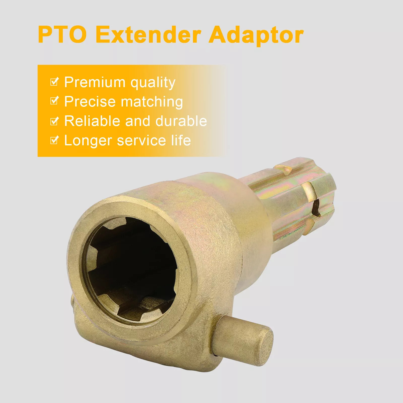 Tractor PTO Extender Adapter 1-3/8 in 6 Spline Male Female