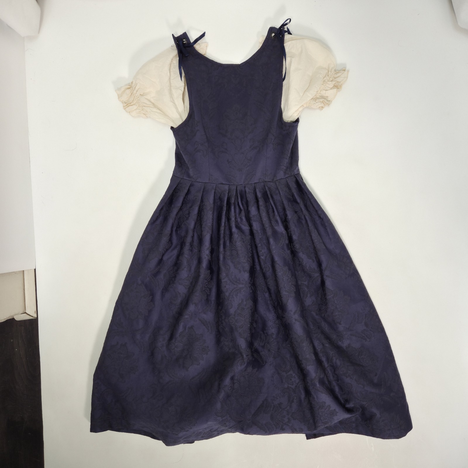 Medieval Renaissance Festival 2 Piece Maiden Youth Dress Small Blue And White