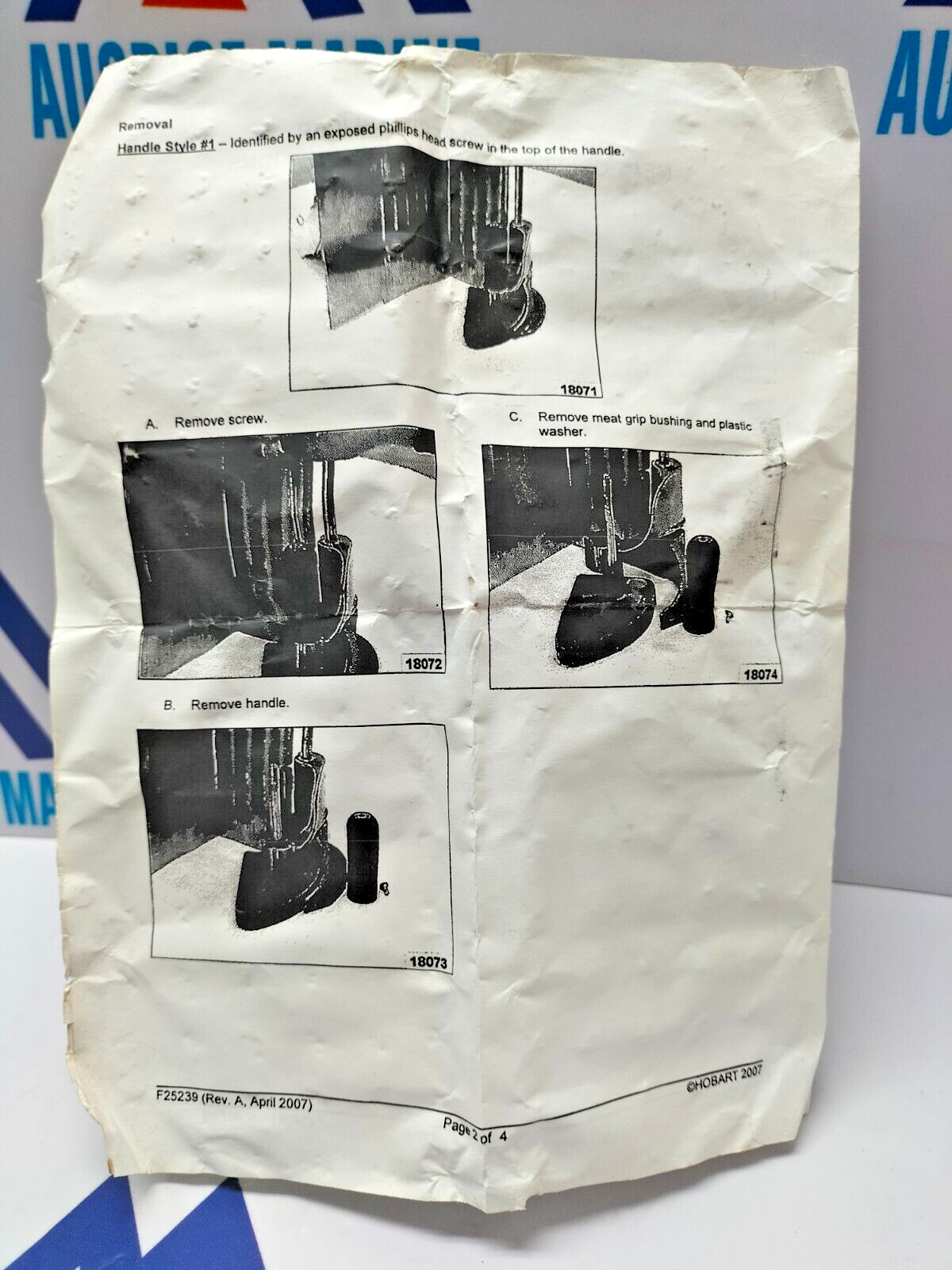 Hobart 2000 Series Slicer Meat Grip Kit #913067