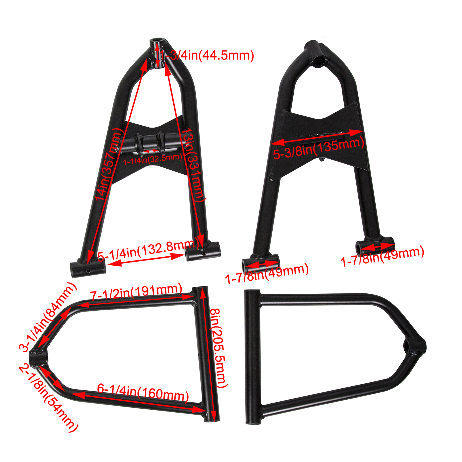 STAINLESS EXTENDED WIDER +2+1 A-ARMS FOR 1987-2006 YAMAHA BANSHEE 350 YFZ350 ATV