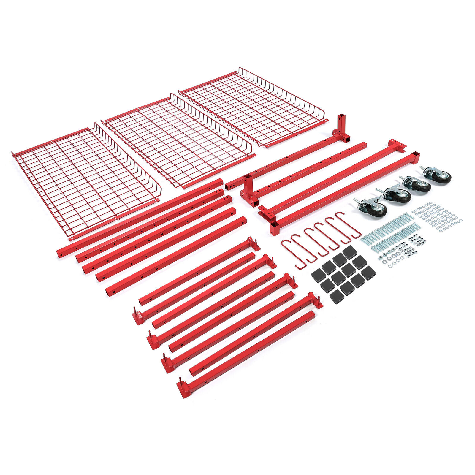 Auto Parts Storage Rack - 3 SHELF - Tools Trolley Adjustable Painted Collision