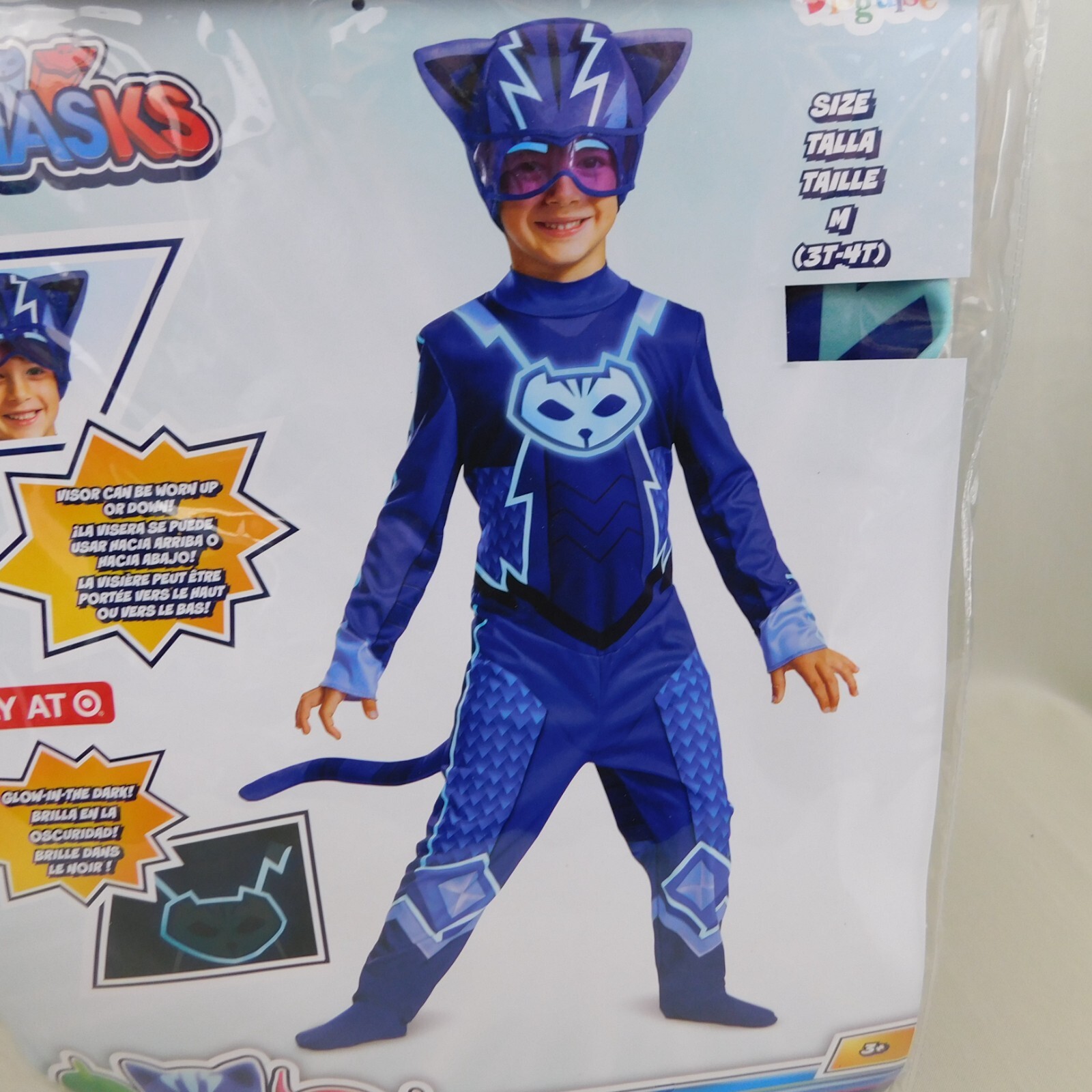 PJ Masks Toddler Catboy Glow in the Dark Jumpsuit Costume - 3T-4T #C405