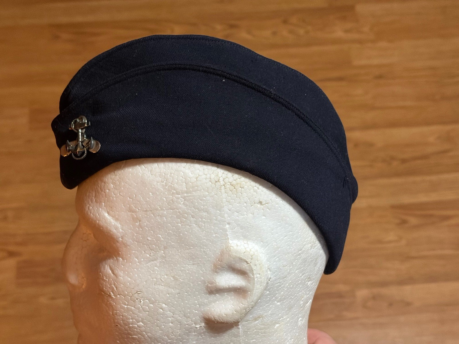 WWII US Navy Waves Women’s Hat W/ Sterling 1/20 10k Gold Pin