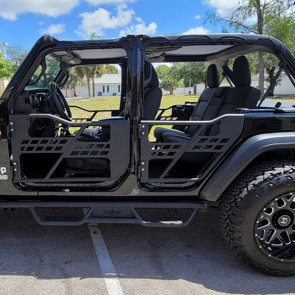Steel Tube Half Door Guards for 2018-2025 Jeep Wrangler JL & Gladiator JT 4 Door