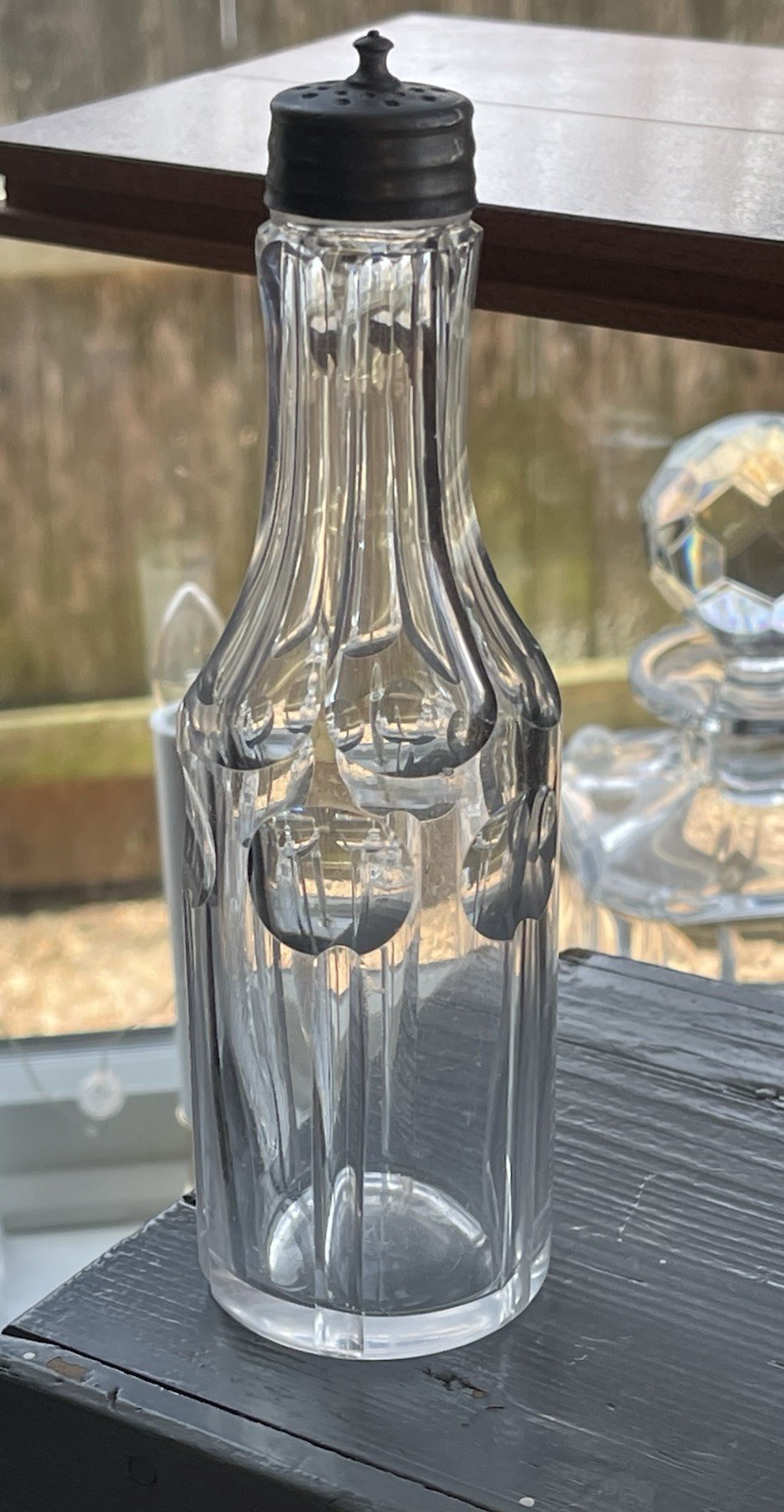 Lot of 5 Vintage/Antique Crystal Etched Condiment Shakers & Cruets Birks & Co...