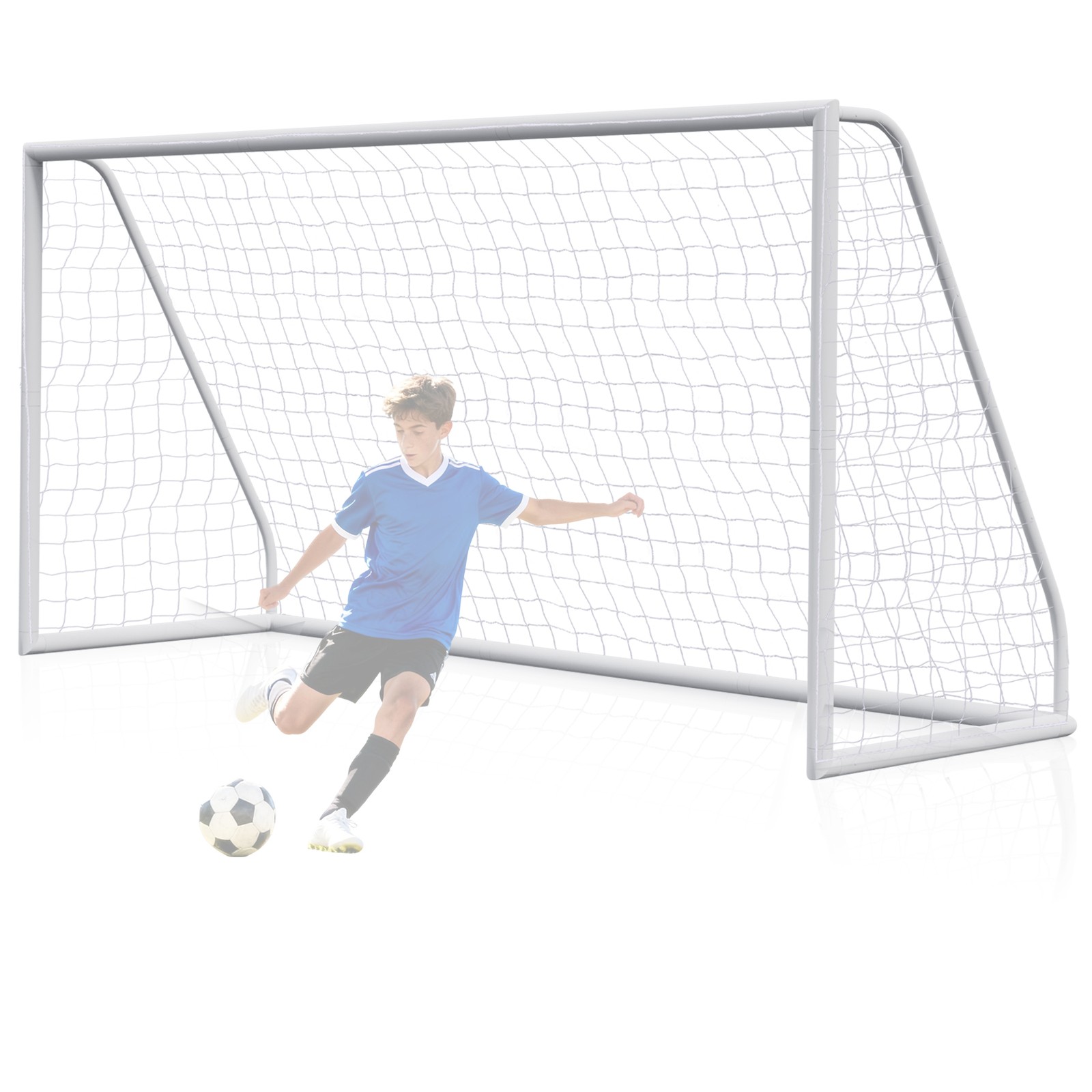 Portable Soccer Goal 12'x6' PVC Frame Soccer Net for Backyard Football Training