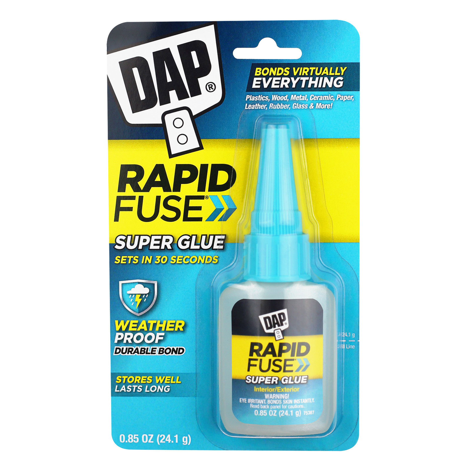 DAP RapidFuse Super Glue: 0.85 oz. (Clear)