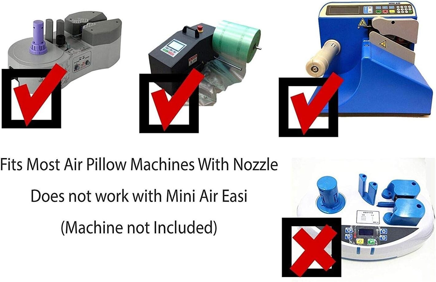 Air Pillow Film Bubble Cushion Roll Wrap Packaging 3000pc 984ft x 4" x 8"