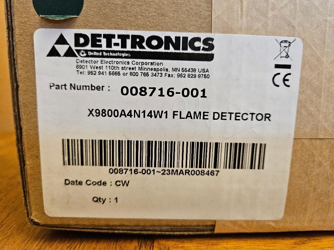 Det-Tronics 008716-001 Single Frequency IR Flame Detector (BRAND NEW)