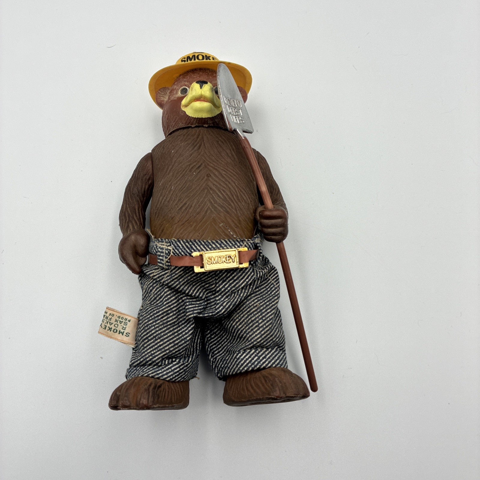 Vintage Smokey the Bear 8" Action Figure with Shovel Made by R. Dakin & Co.