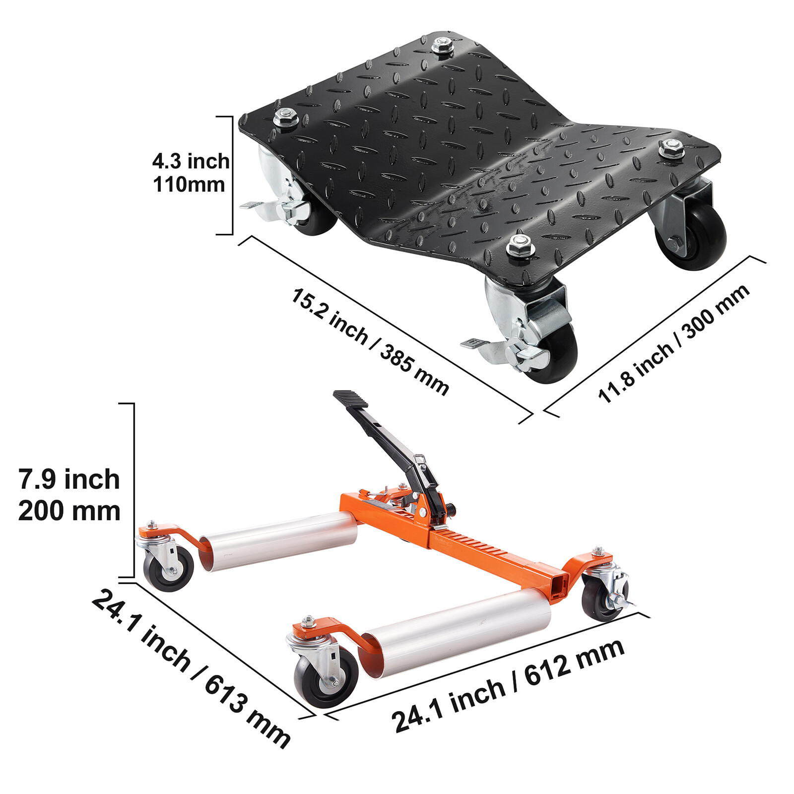 VEVOR Car Dolly Wheel Tire Dolly Heavy Duty Skate Moving Lift Jack