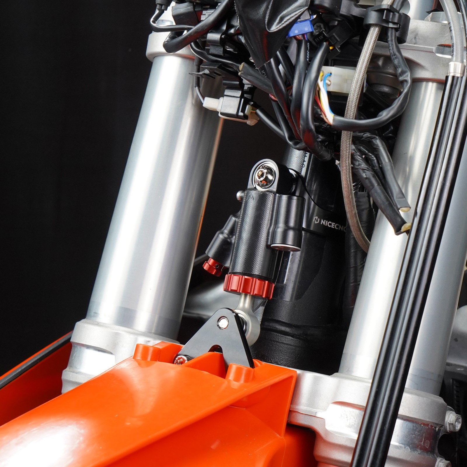 NICECNC Steering Damper Mounting Bracket For KTM 250 350 450 SX-F XC-F 2023-2025