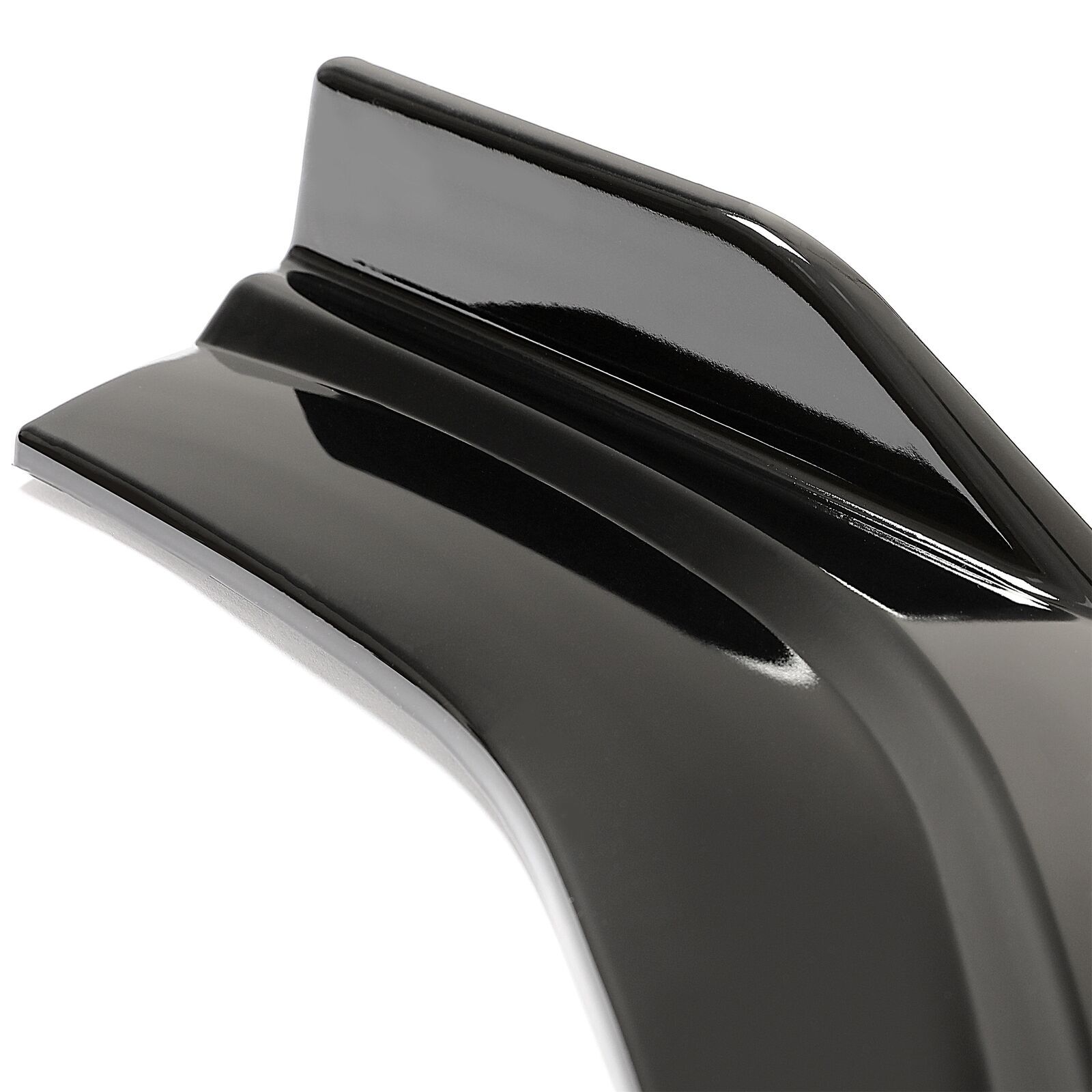 For 2016-2021 Honda Civic Glossy Black Front Bumper Body Kit Spoiler Lip 3PCS