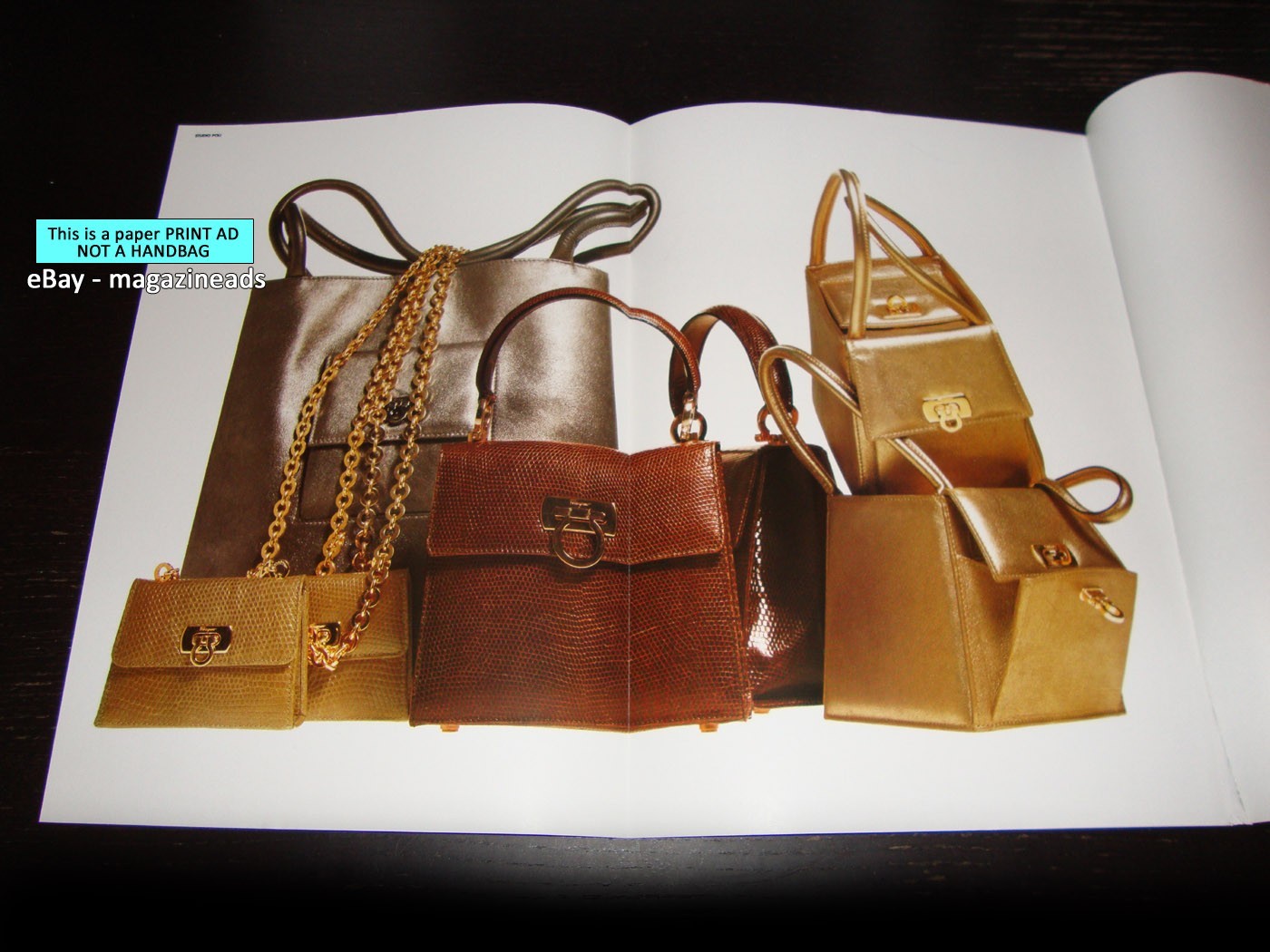 vintage SALVATORE FERRAGAMO Accessories 4-Page PRINT AD Fall 1995 ICONIC BRAND