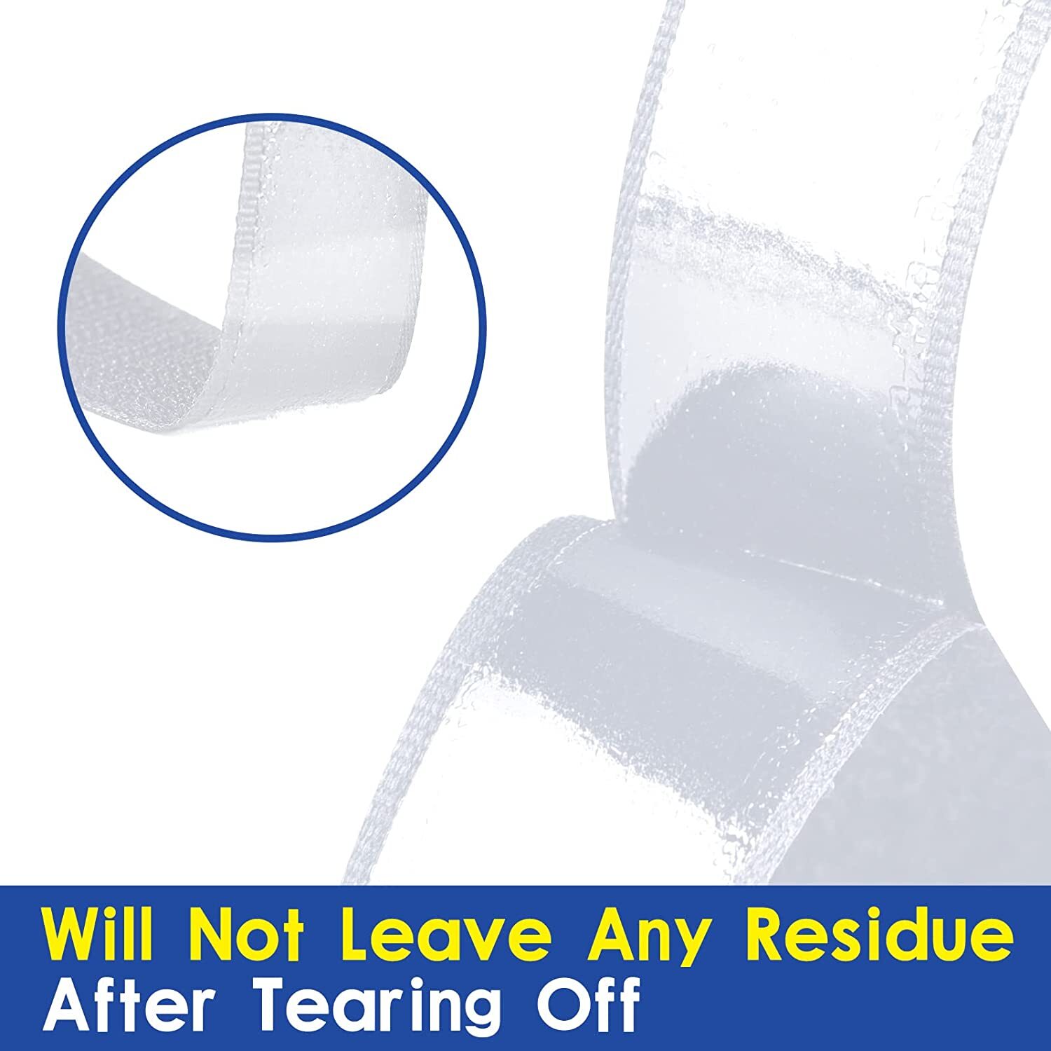 16 Ft Self Adhesive Tape Hook and Loop Fastener Extra Sticky Back Heavy Duty US