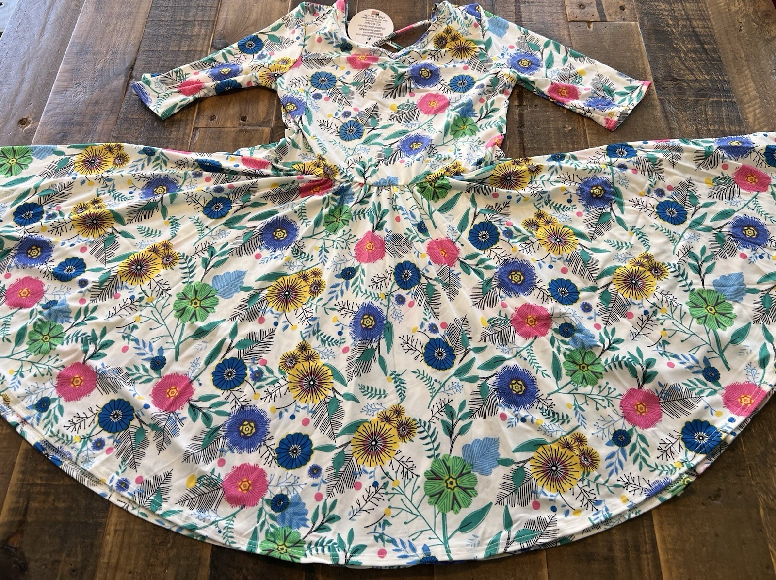 Dot Dot Smile size 7 girls floral Ballerina twirl dress new