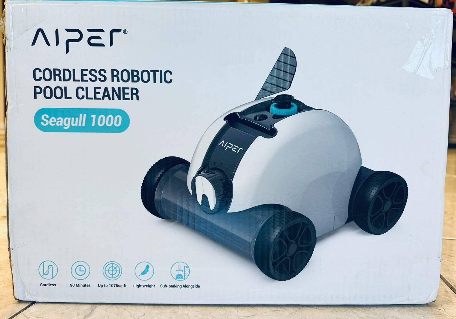 AIPER Cordless Robotic Automatic Pool Cleaner Vacuum,5000 mAh Rechargeable USED