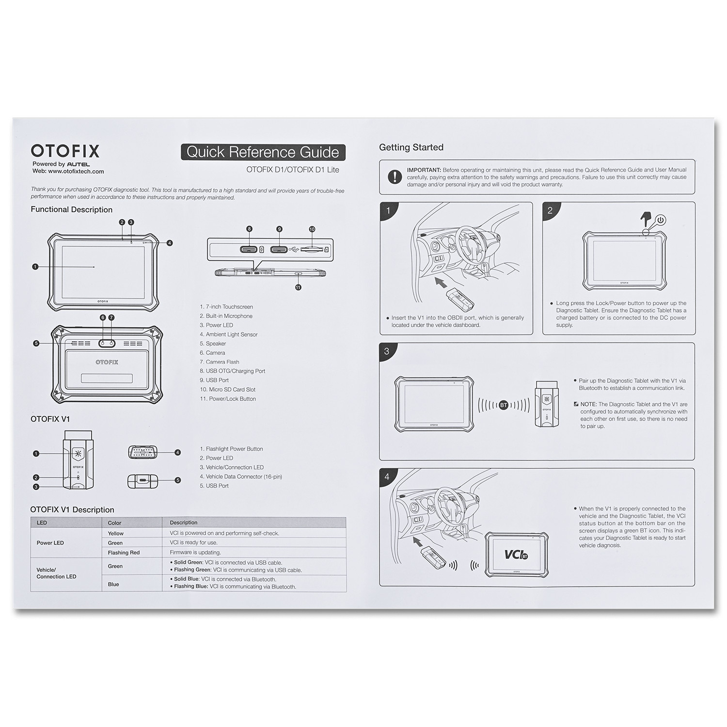 2026 OTOFIX D1 Lite Car Bidirectional Scanner Auto Full System Diagnostic Tool