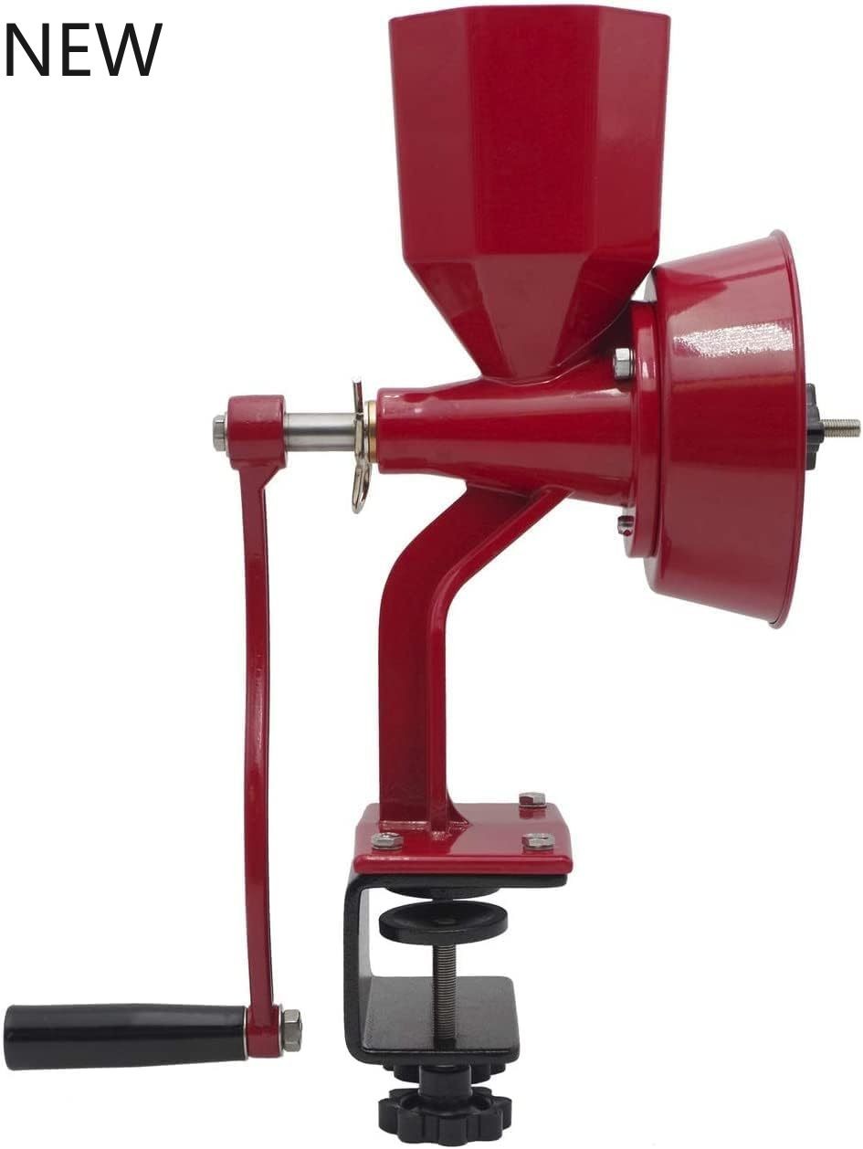 WONDERMILL Hand Grain Mill Red Wonder Junior Deluxe-Grain Mill and Grain Grinder
