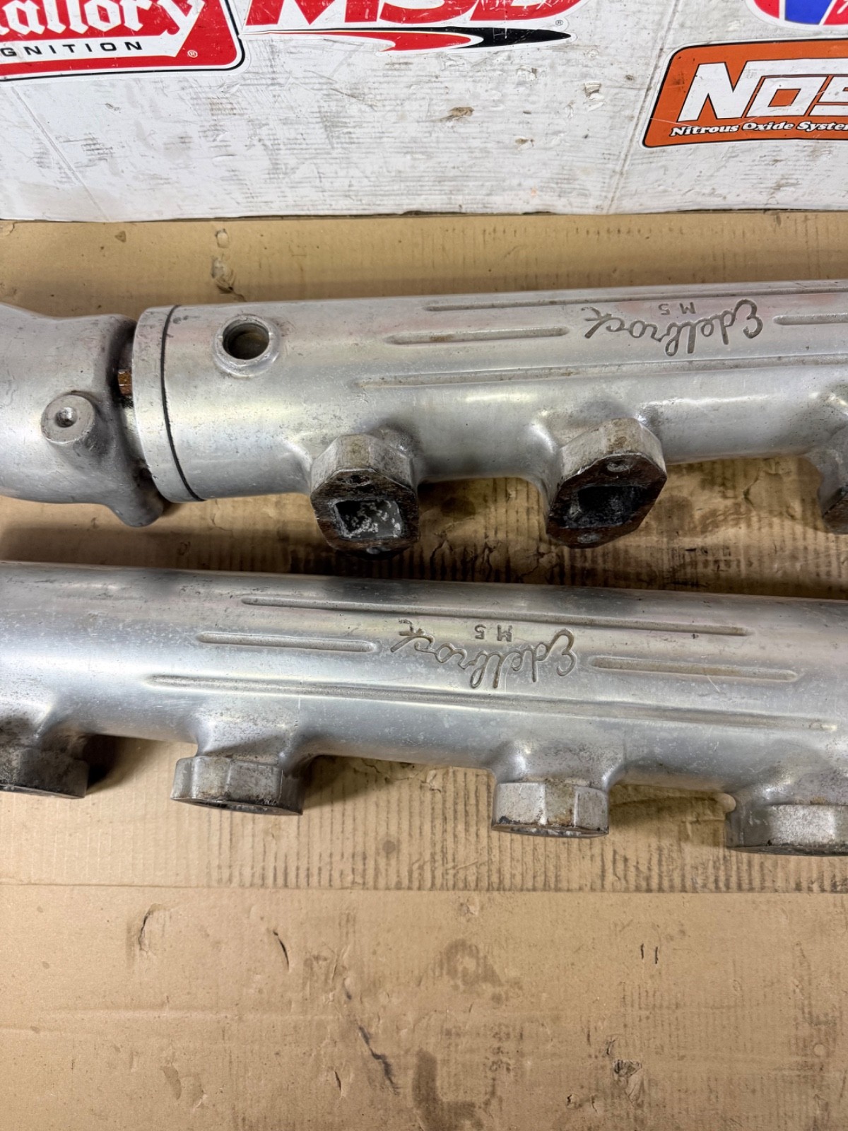 VINTAGE FORD FE 390 427 EDELBROCK M5 MARINE BOAT EXHAUST LOGS EXHAUST MANIFOLD