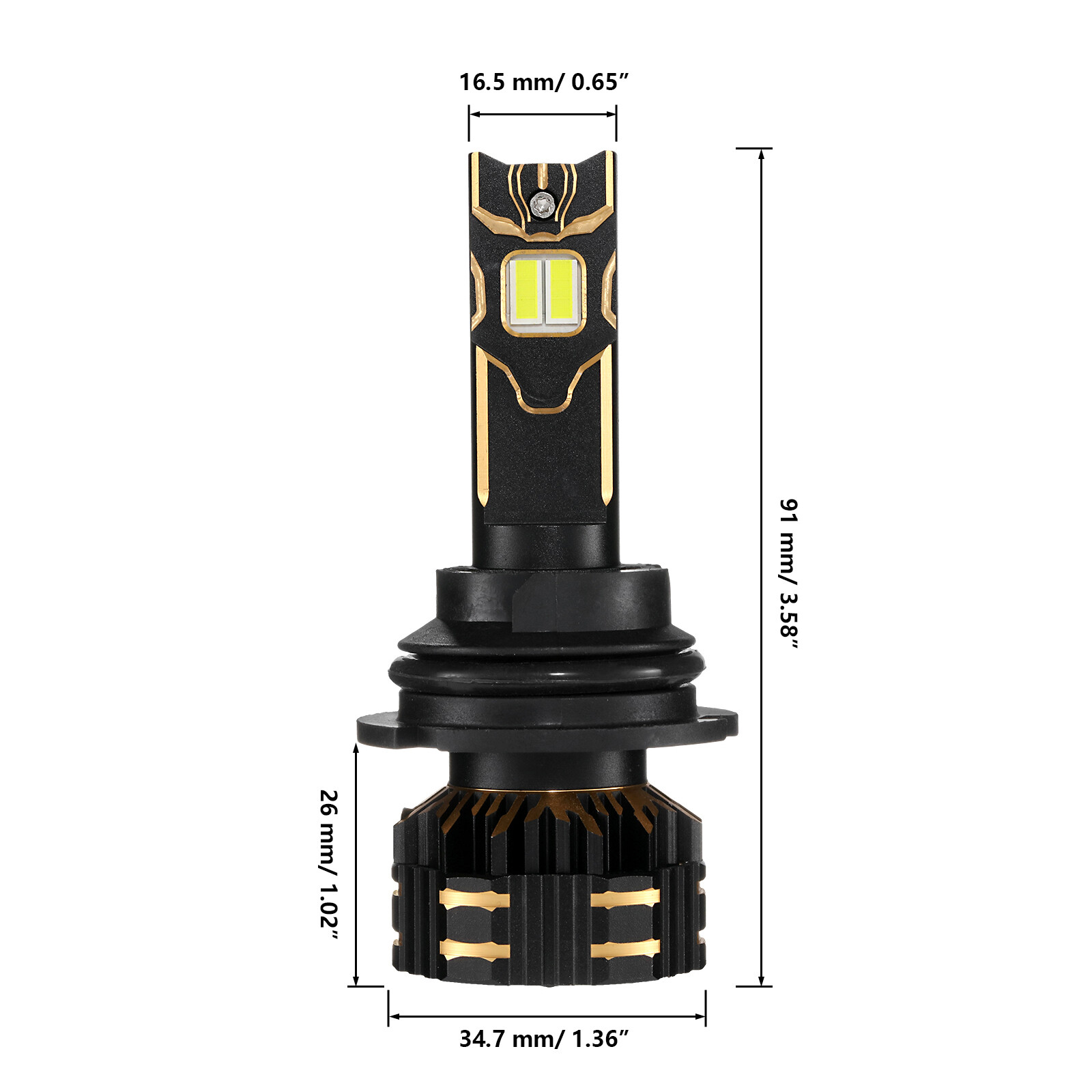 AUXBEAM Canbus 9004 LED Headlight Super Bright Bulb High Low Beam White 25000LM