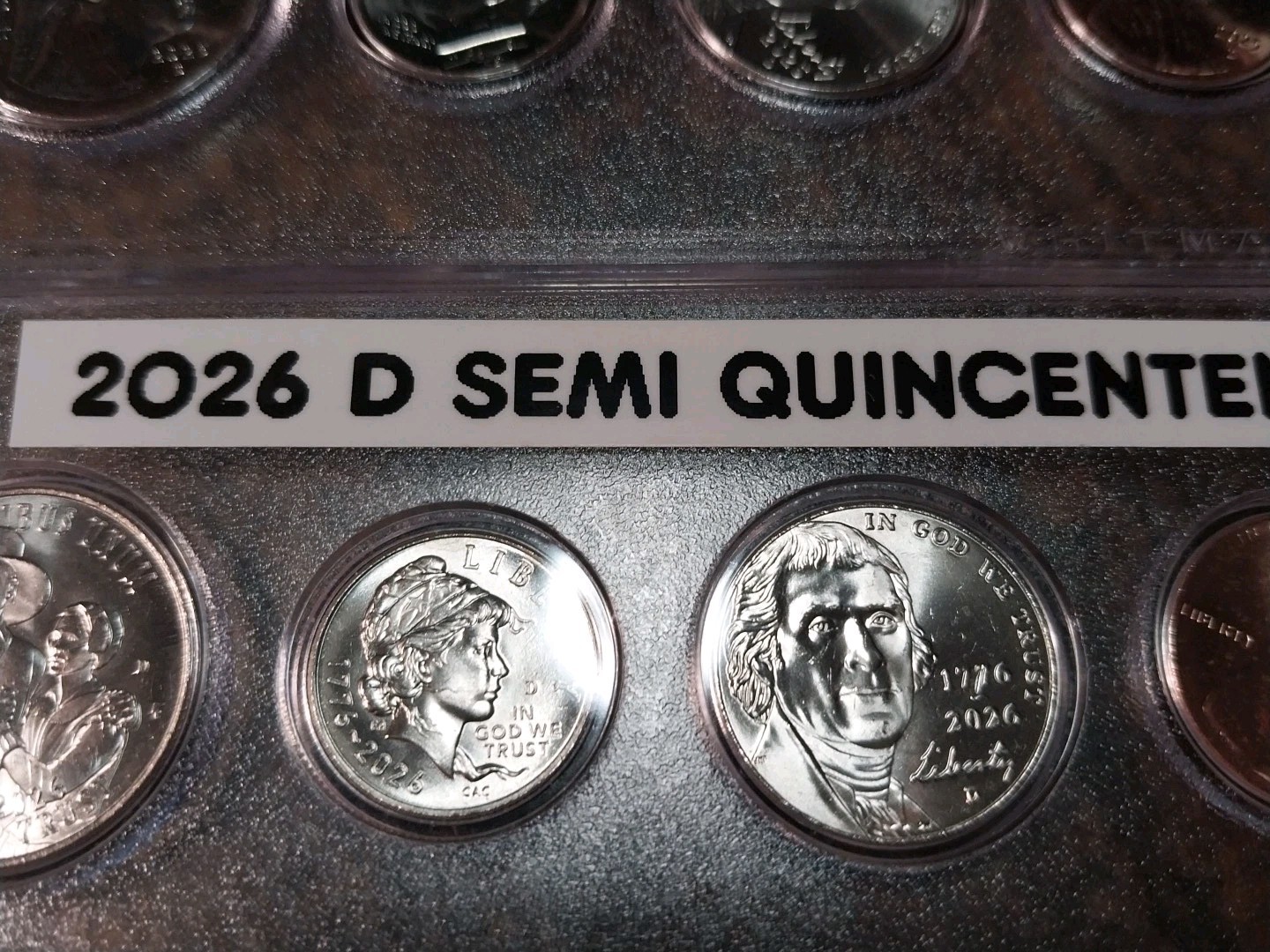 SEMI QUINCENTENIAL P/D 2026 WITH 2025 CENT AND A SET OF 2025 P/D IN HOLDERS