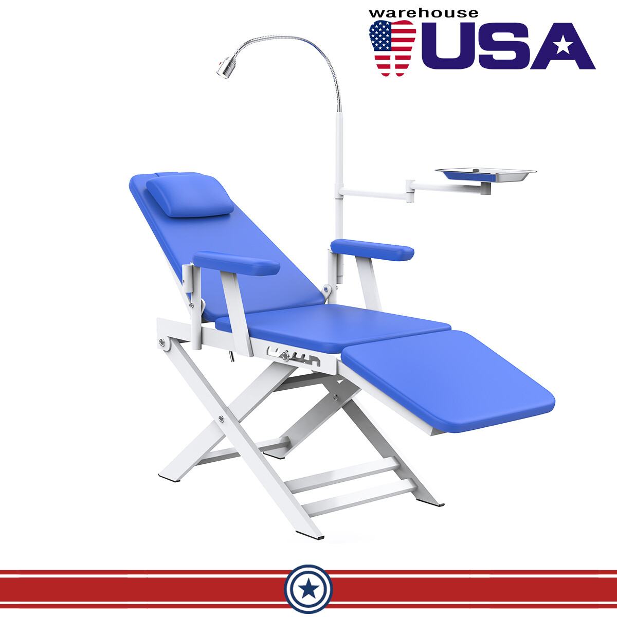 Mobile Dental Portable Delivery Unit Rolling Box Air Compressor Suction 4H/Chair