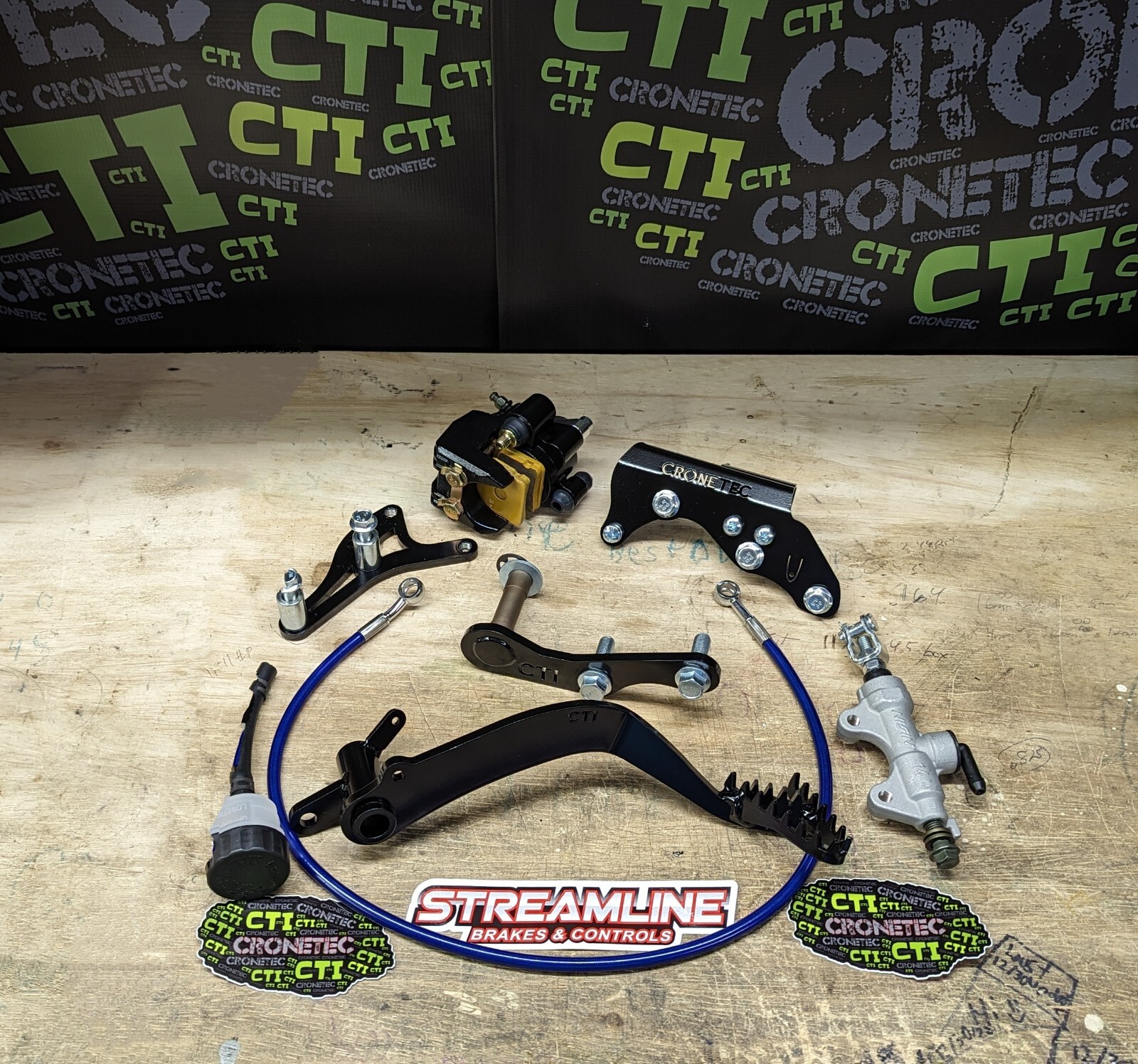 CTI Rear Hydraulic Brake Kit BOLT ON AND GO - 88-02 Yamaha Blaster YFS 200