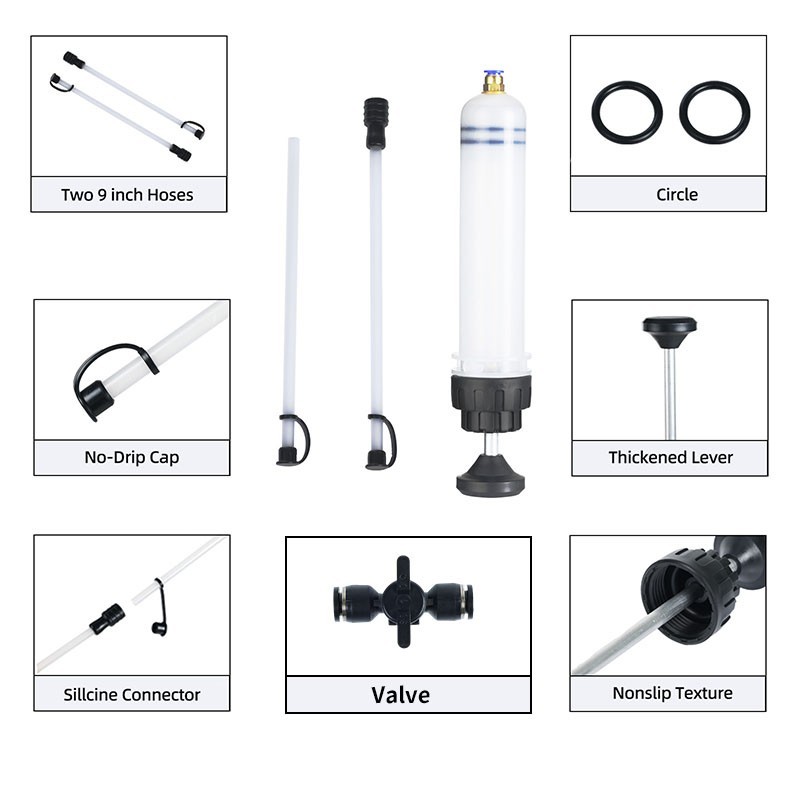 200CC Fluid Extraction Filling Syringe Transfer Liquid Pump Oil Extractor Auto
