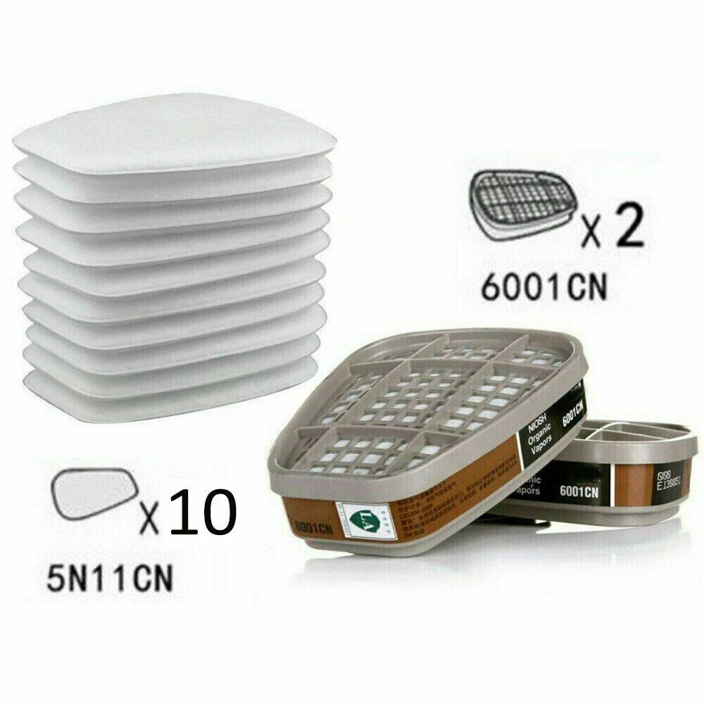 6001CN Organic Vapor Respirator Filters Cartridge For 6200 6800 7502 Gas Mask