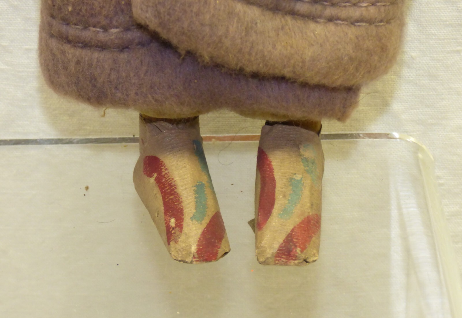 Skookum Dolls 10" Male & 9" Female w/ Taped Feet Side Glancing Eyes Vintage Pair