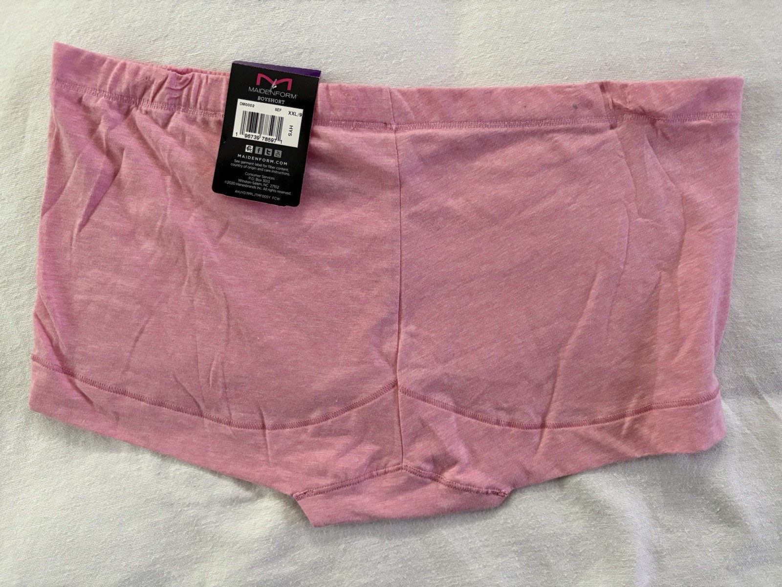 NEW Maidenform Cotton Boyshort Underwear Women’s Size 2xlarge 9 Pink DM0002