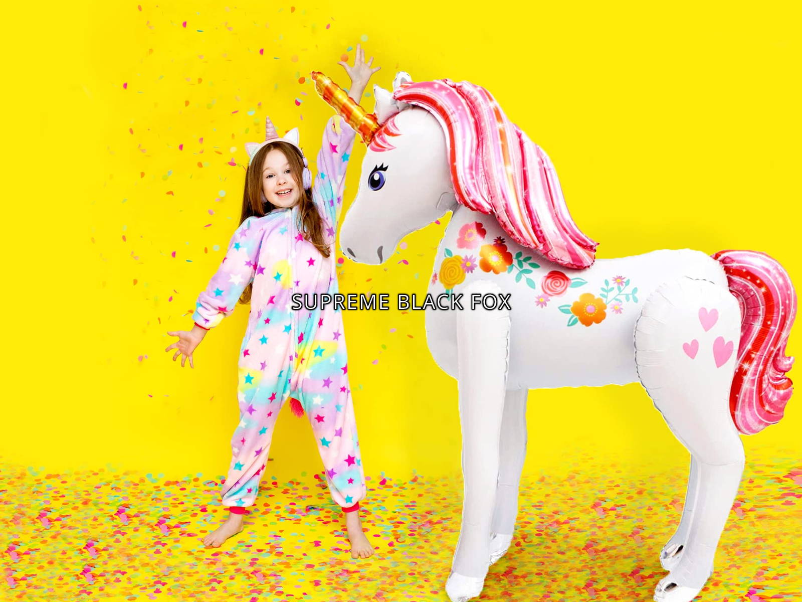 46" Tall Unicorn Airwalker Jumbo Giant Foil Balloon Birthday Wedding Party Decor