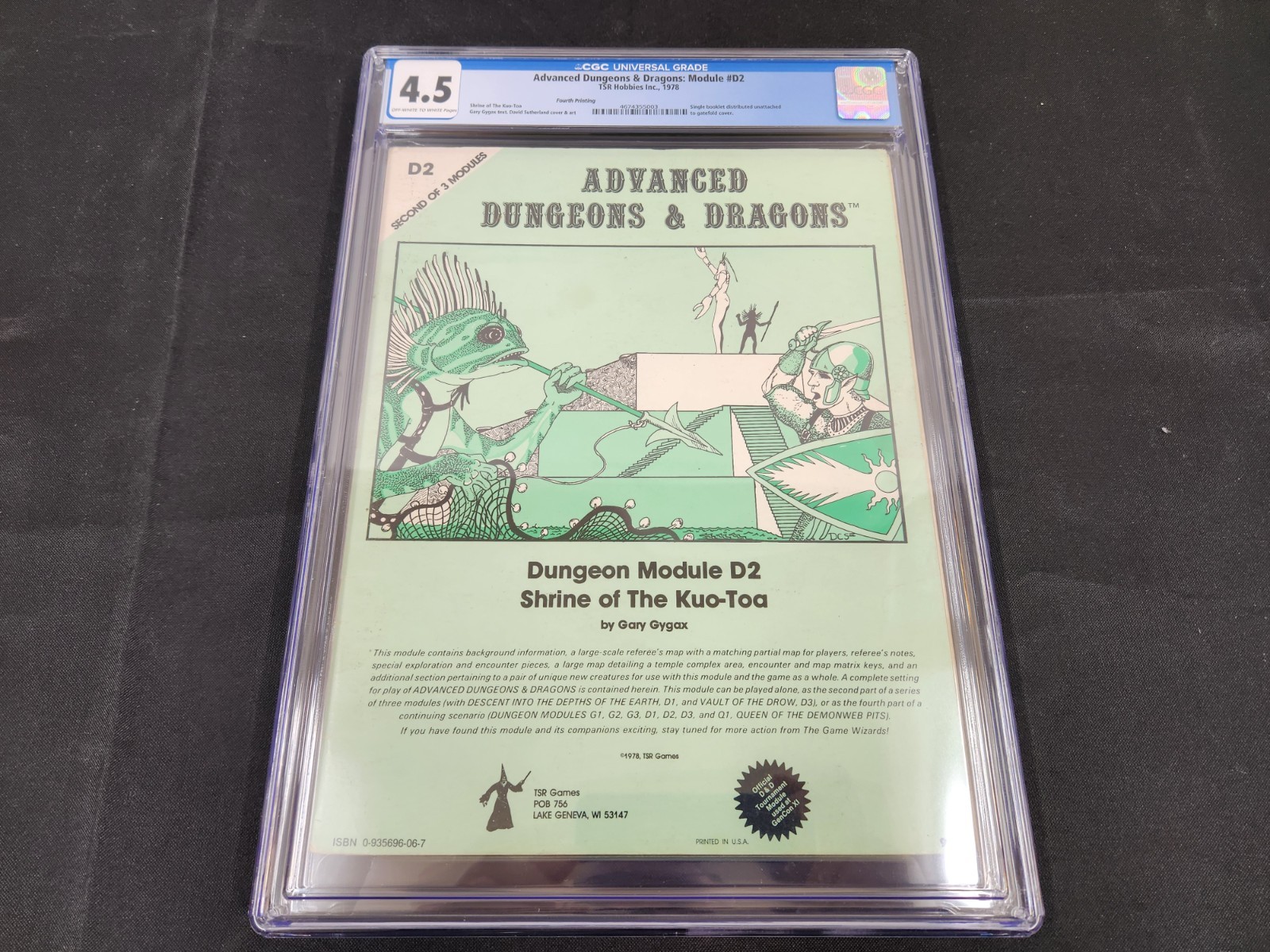 Shrine of the Kua-Toa Dungeons & Dragons AD&D Module Monochrome CGC  Graded 4.5